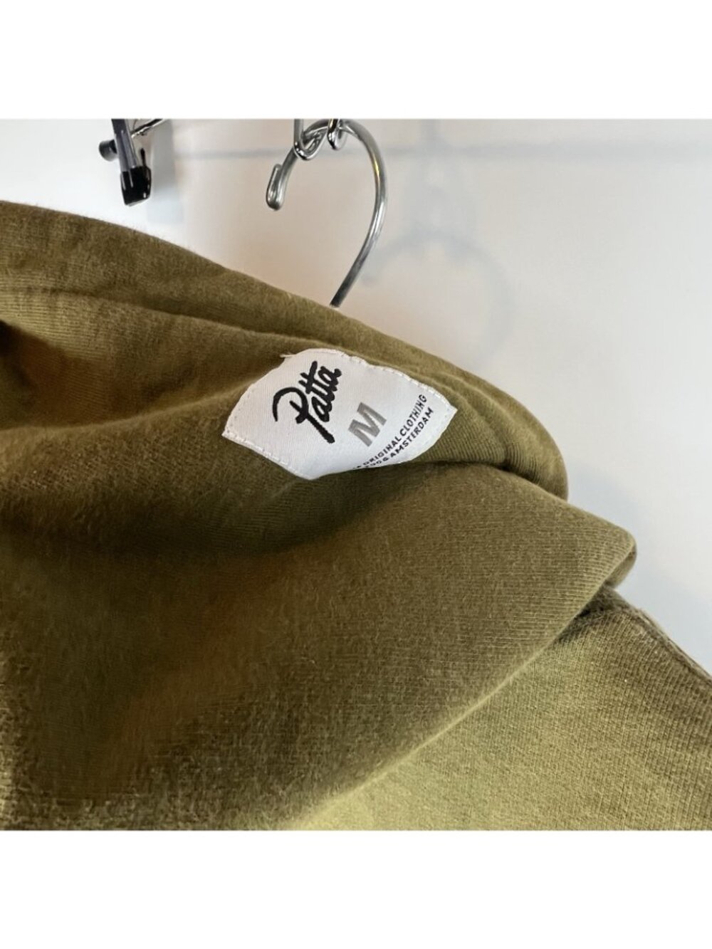 Patta Hoodie – Olive Green w/ White Spellout Logo – Size Medium - Picture 4 of 6